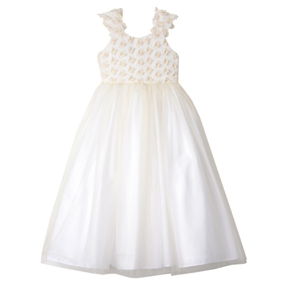 Badgley Mischka Other - NWT Girls Badgley Mischka Ivory Flower Dress
